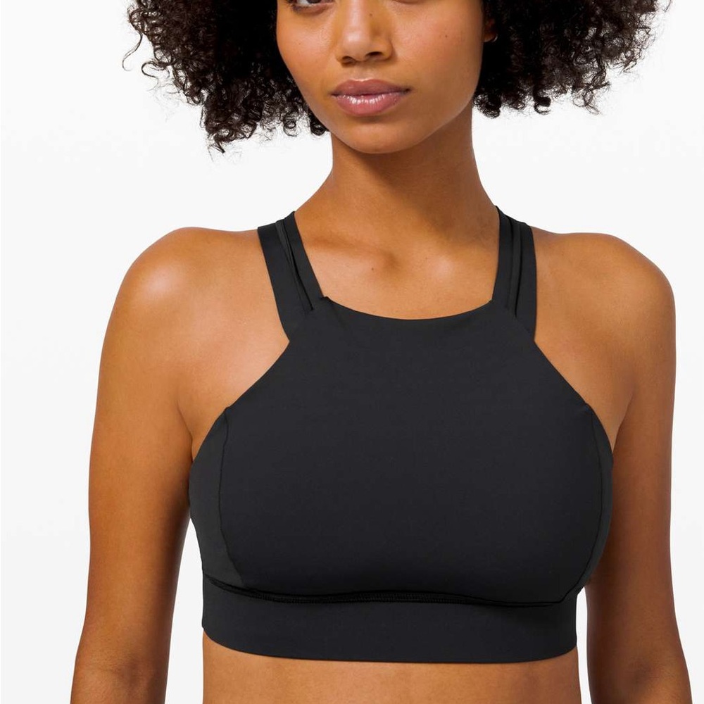 Lululemon Strong at Heart Bra *Medium Support C/D Cup - Black Size 4 NWOT